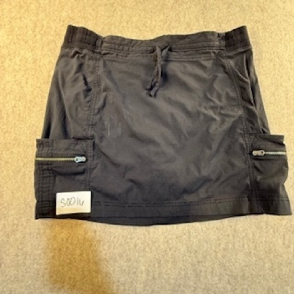 Athletica Ripstop Cargo Skort Black Size 14 Hiking Golf Mini Skirt Zipper Pocket